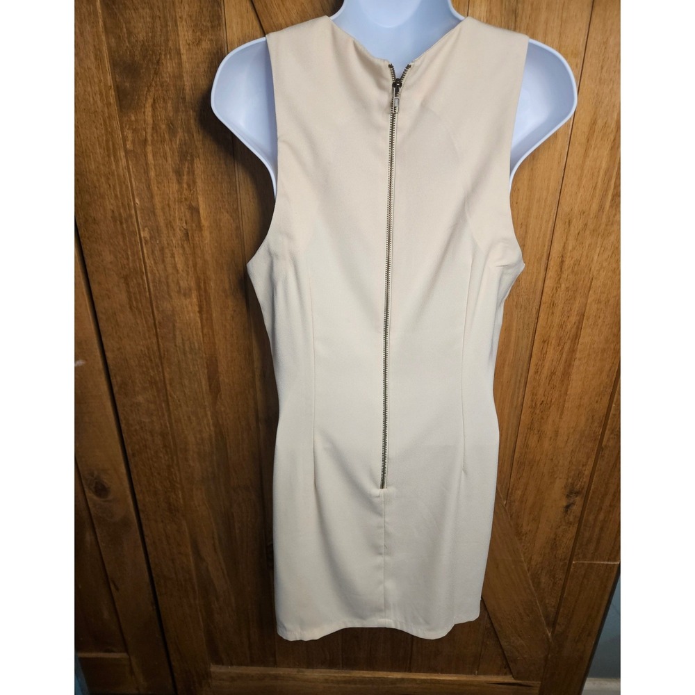 Lush Sz M Ecru Gold Studded Western Embellished Tank Dress Sleeveless #581‎ - Picture 3 of 9